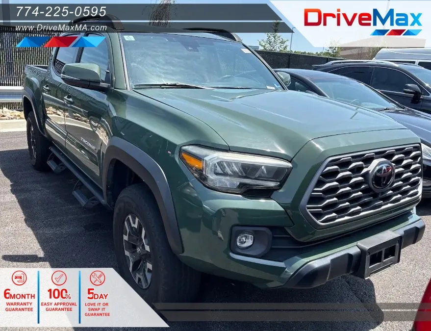 Green 2021 Toyota Tacoma Double Cab TRD Off-Road Pickup 4D 5 ft for sale in West Bridgewater, MA