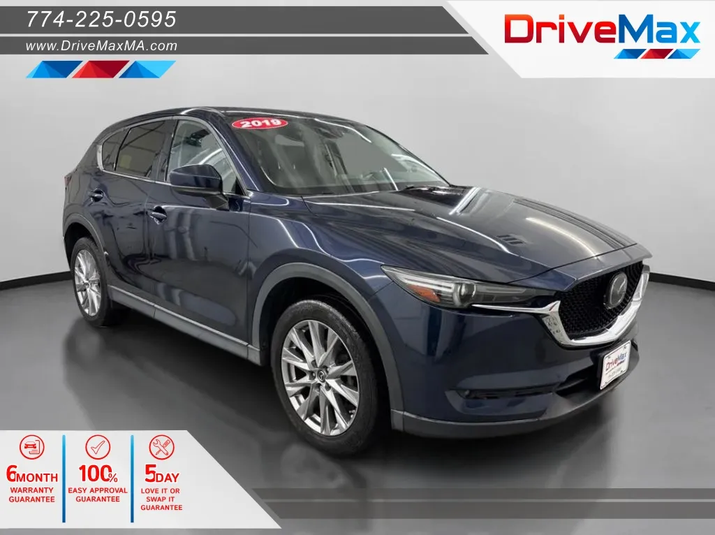 Blue 2019 MAZDA CX-5 Grand Touring Sport Utility 4D for sale in West Bridgewater, MA