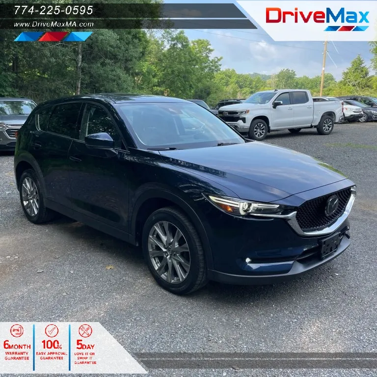 Blue 2019 MAZDA CX-5 Grand Touring Sport Utility 4D for sale in West Bridgewater, MA