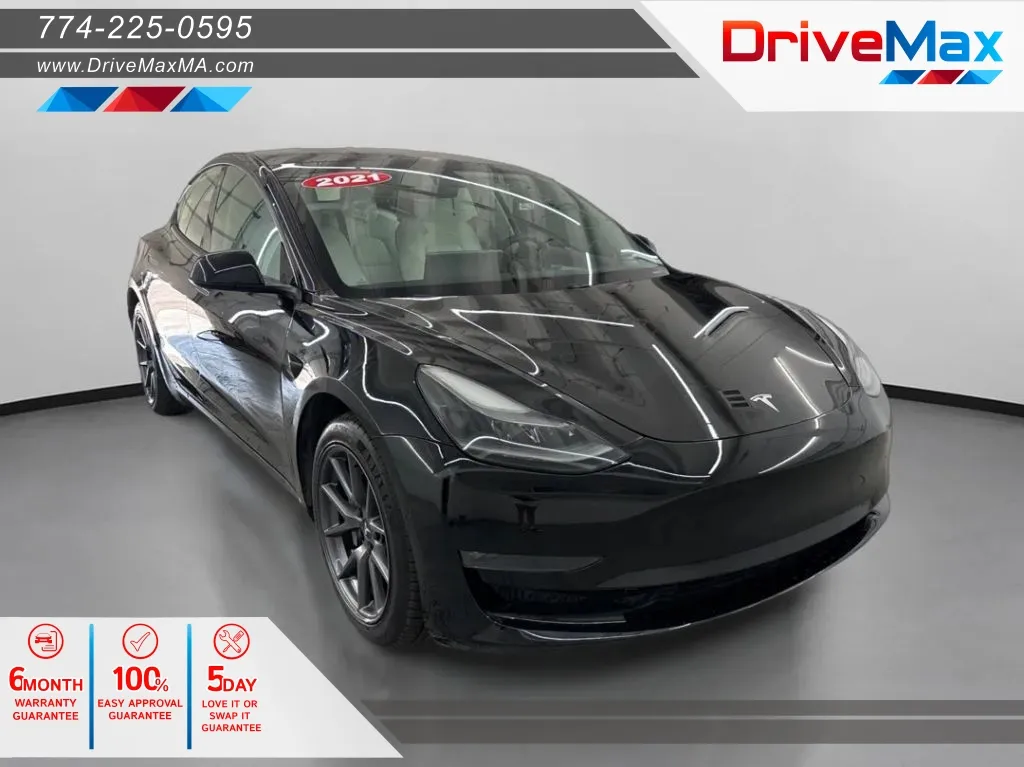 Black 2021 Tesla Model 3 Long Range Sedan 4D for sale in West Bridgewater, MA