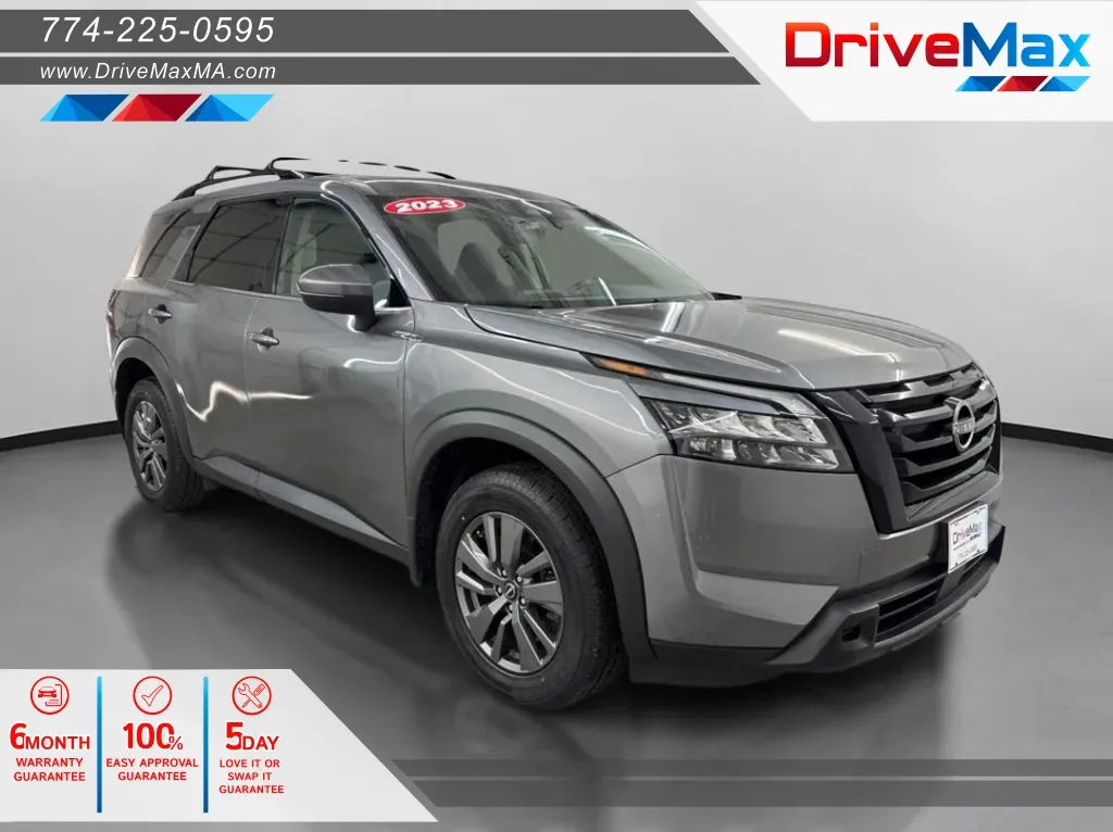 Gray 2023 Nissan Pathfinder SV Sport Utility 4D for sale in West Bridgewater, MA