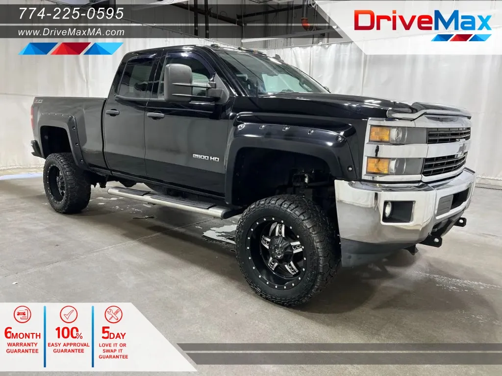 Black 2015 Chevrolet Silverado 2500 HD Double Cab LT Pickup 4D 6 1/2 ft for sale in West Bridgewater, MA