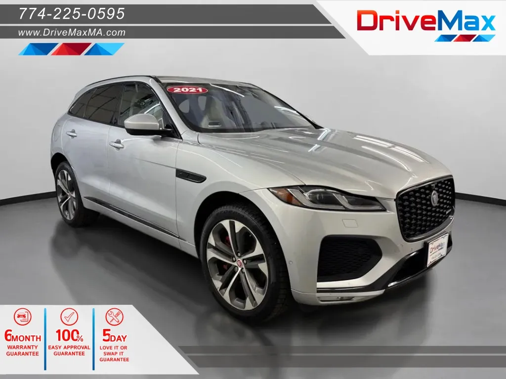 Silver 2021 Jaguar F-PACE P400 R-Dynamic S Sport Utility 4D for sale in West Bridgewater, MA
