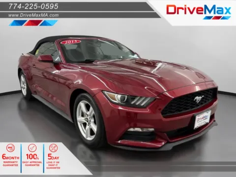 Red 2015 Ford Mustang V6 Convertible 2D for sale in West Bridgewater, MA