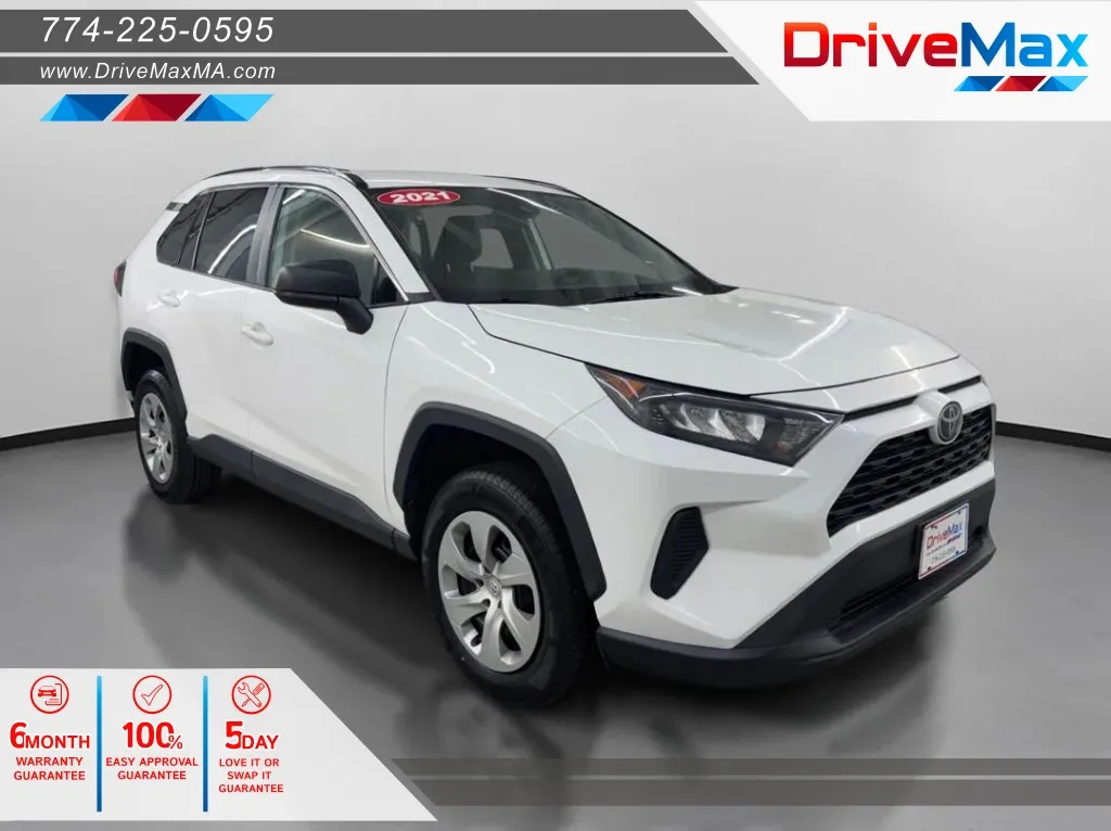 White 2021 Toyota RAV4 LE Sport Utility 4D for sale in West Bridgewater, MA