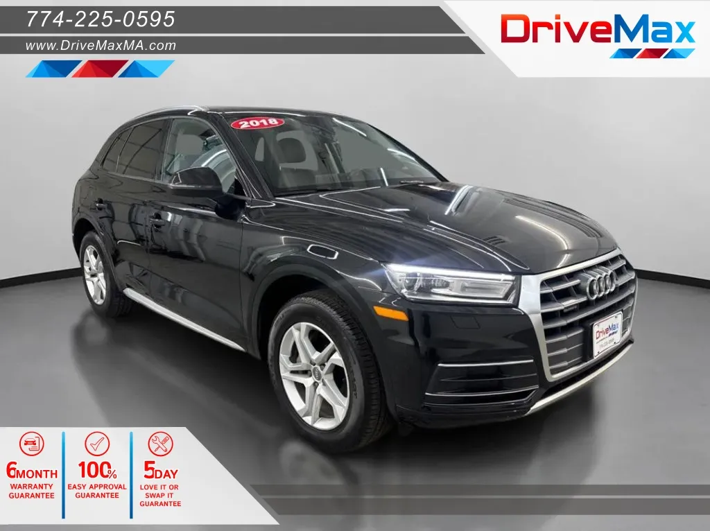 Black 2018 Audi Q5 Premium w/Technology Value Pkg Sport Utility 4D for sale in West Bridgewater, MA