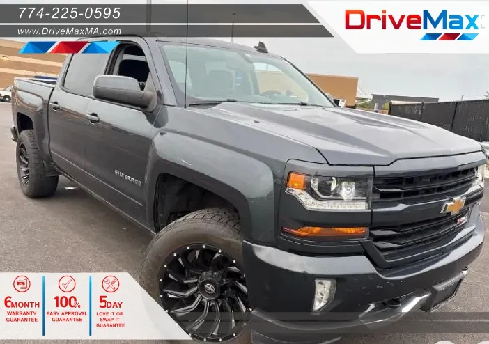Gray 2018 Chevrolet Silverado 1500 Crew Cab Z71 LT Pickup 4D 5 3/4 ft for sale in West Bridgewater, MA