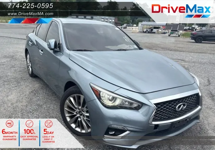 Silver 2019 INFINITI Q50 3.0t LUXE Sedan 4D for sale in West Bridgewater, MA
