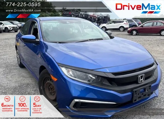 Blue 2020 Honda Civic LX Sedan 4D for sale in West Bridgewater, MA