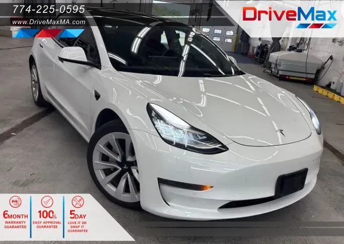 White 2021 Tesla Model 3 Standard Range Plus Sedan 4D for sale in West Bridgewater, MA