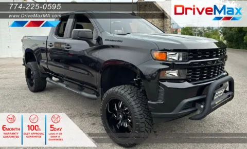 Black 2020 Chevrolet Silverado 1500 Double Cab Custom Pickup 4D 6 1/2 ft for sale in West Bridgewater, MA