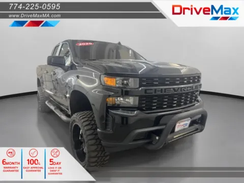 Black 2020 Chevrolet Silverado 1500 Double Cab Custom Pickup 4D 6 1/2 ft for sale in West Bridgewater, MA