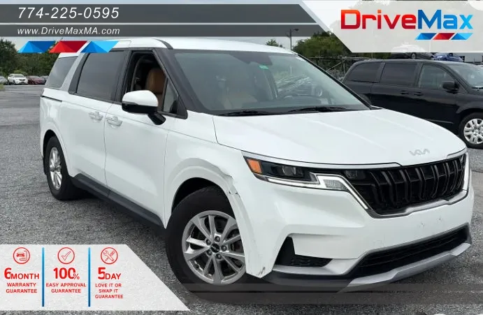 White 2023 Kia Carnival LX w/Seat Pkg Minivan 4D for sale in West Bridgewater, MA