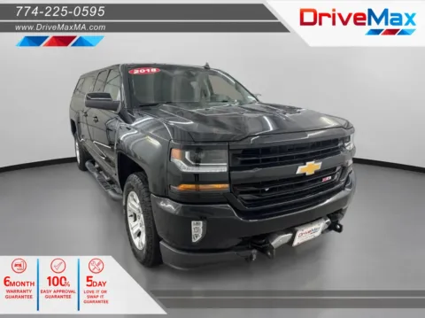 Black 2018 Chevrolet Silverado 1500 Double Cab Z71 LT Pickup 4D 6 1/2 ft for sale in West Bridgewater, MA