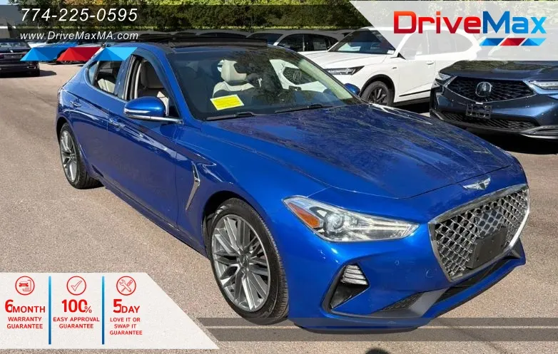 Blue 2019 Genesis G70 2.0T Advanced Sedan 4D for sale in West Bridgewater, MA
