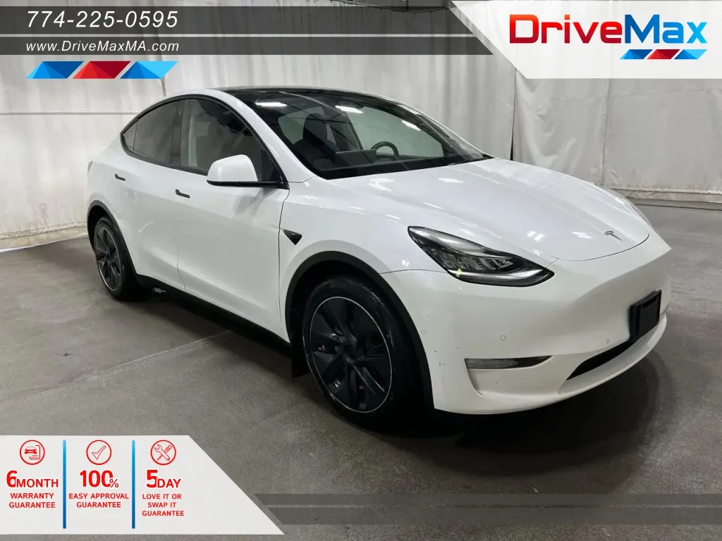 White 2022 Tesla Model Y Long Range Sport Utility 4D for sale in West Bridgewater, MA