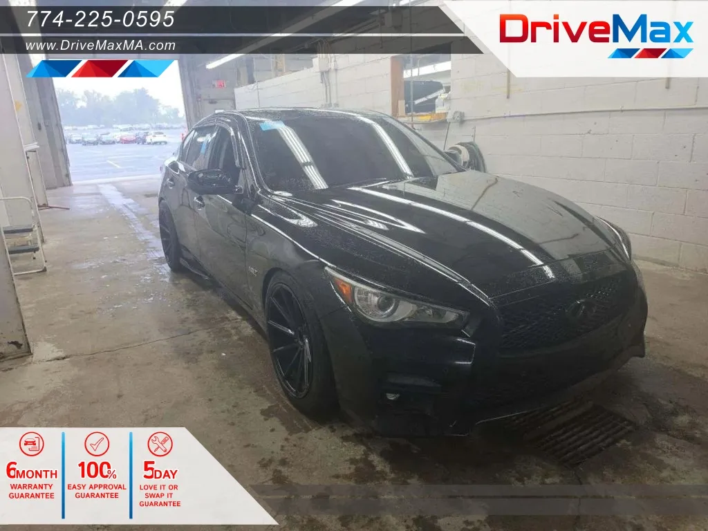 Black 2016 INFINITI Q50 Red Sport 400 Sedan 4D for sale in West Bridgewater, MA
