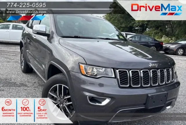 Gray 2019 Jeep Grand Cherokee Limited Sport Utility 4D for sale in West Bridgewater, MA