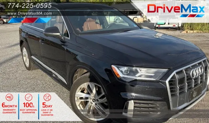 Black 2021 Audi Q7 45 TFSI Premium Plus Sport Utility 4D for sale in West Bridgewater, MA