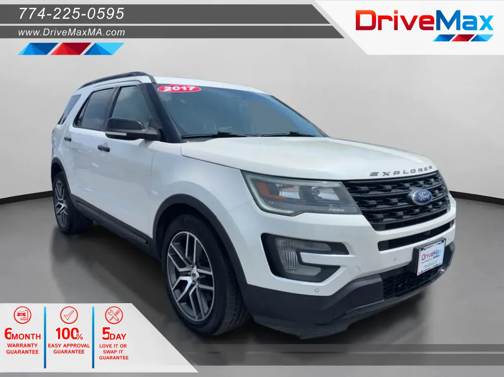 White 2017 Ford Explorer Sport SUV 4D for sale in West Bridgewater, MA