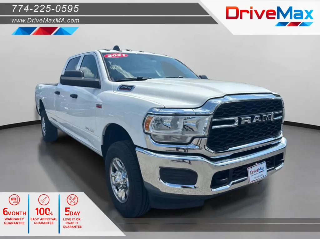 White 2021 Ram 2500 Crew Cab Tradesman Pickup 4D 8 ft for sale in West Bridgewater, MA