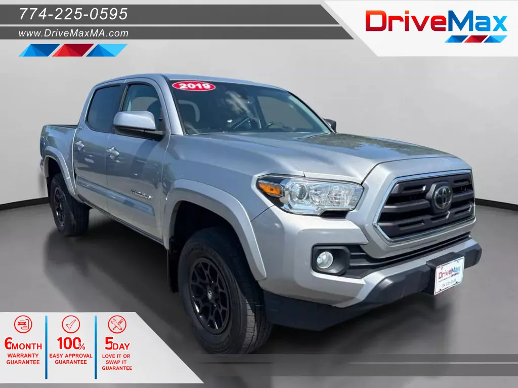 Silver 2019 Toyota Tacoma Double Cab SR5 Pickup 4D 5 ft for sale in West Bridgewater, MA