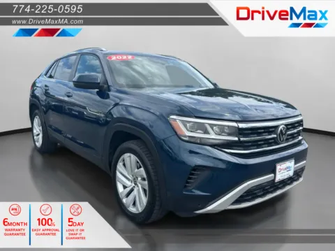 Blue 2022 Volkswagen Atlas Cross Sport SE 4MOTION w/Technology Sport Utility 4D for sale in West Bridgewater, MA