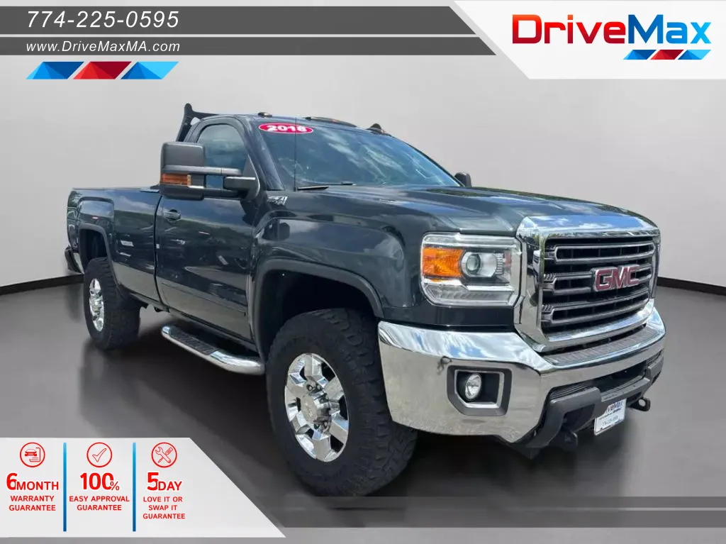 Gray 2018 GMC Sierra 3500 HD Regular Cab SLE Pickup 2D 8 ft for sale in West Bridgewater, MA