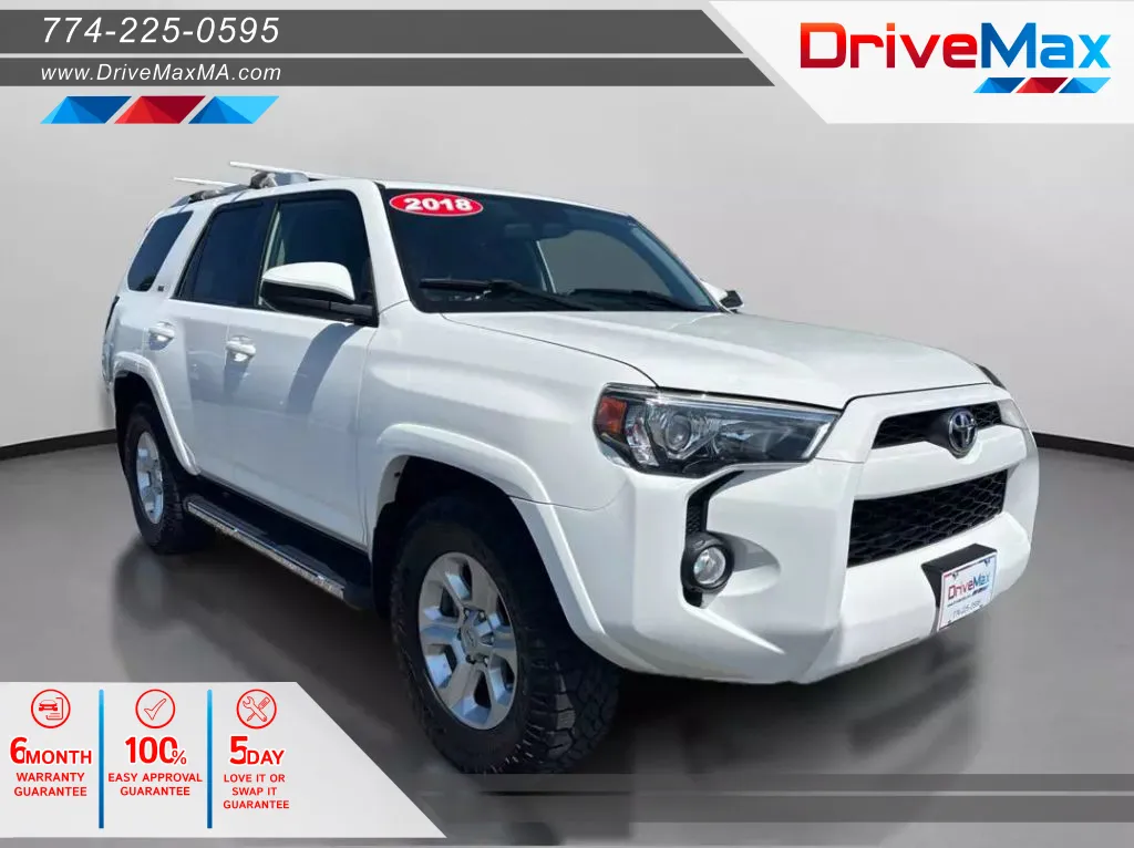 White 2018 Toyota 4Runner SR5 Sport Utility 4D for sale in West Bridgewater, MA