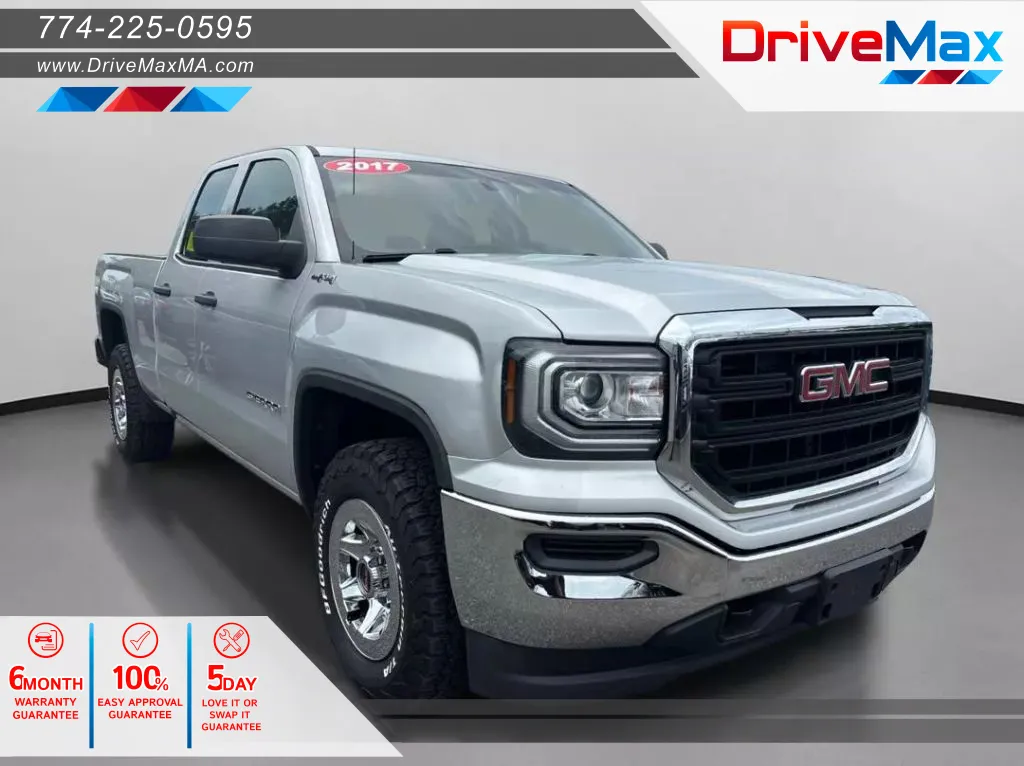 Silver 2017 GMC Sierra 1500 Double Cab Pickup 4D 6 1/2 ft for sale in West Bridgewater, MA