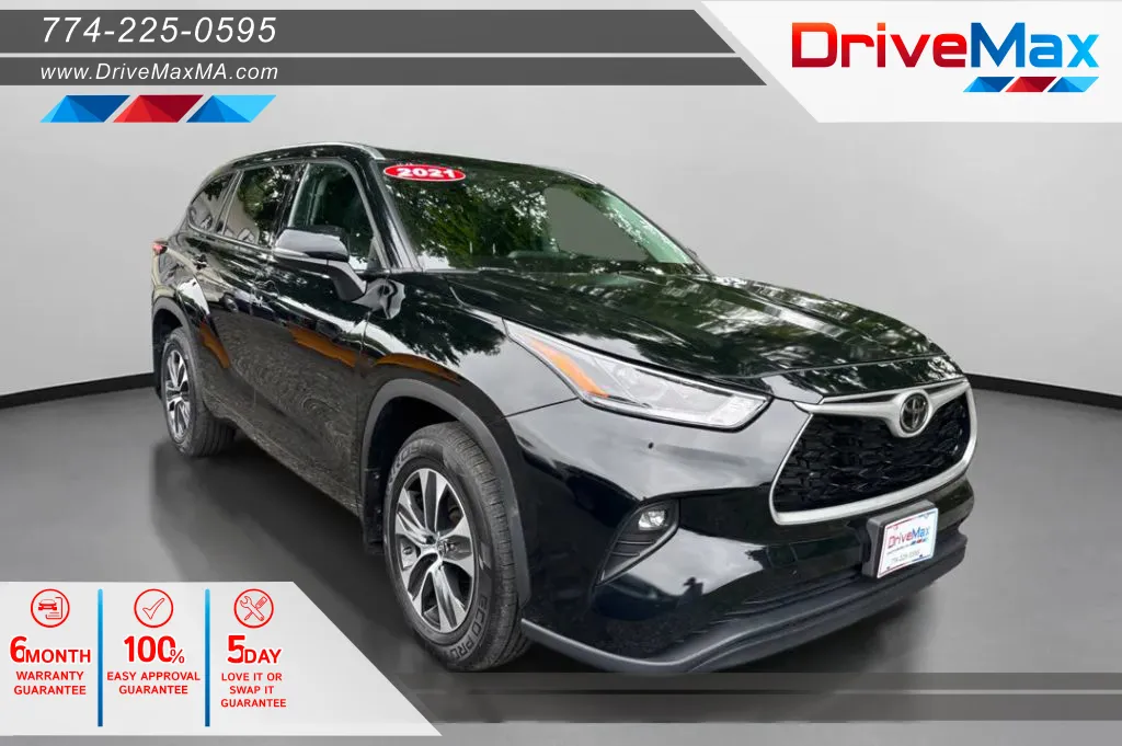 Black 2021 Toyota Highlander XLE Sport Utility 4D for sale in West Bridgewater, MA