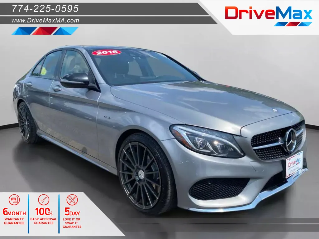 White 2016 Mercedes-Benz C-Class C 450 AMG 4MATIC Sedan 4D for sale in West Bridgewater, MA