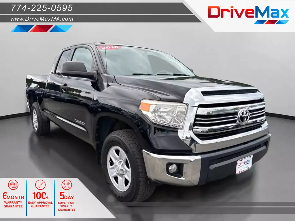Black 2016 Toyota Tundra Double Cab SR5 Pickup 4D 6 1/2 ft for sale in West Bridgewater, MA