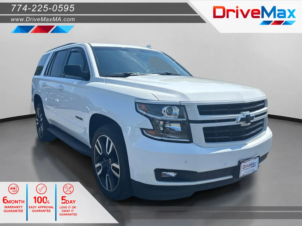 White 2018 Chevrolet Tahoe Premier Sport Utility 4D for sale in West Bridgewater, MA