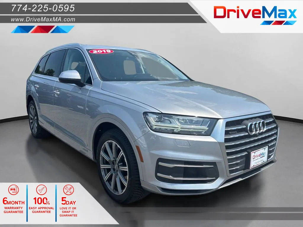 Silver 2019 Audi Q7 55 TFSI Premium Plus Sport Utility 4D for sale in West Bridgewater, MA