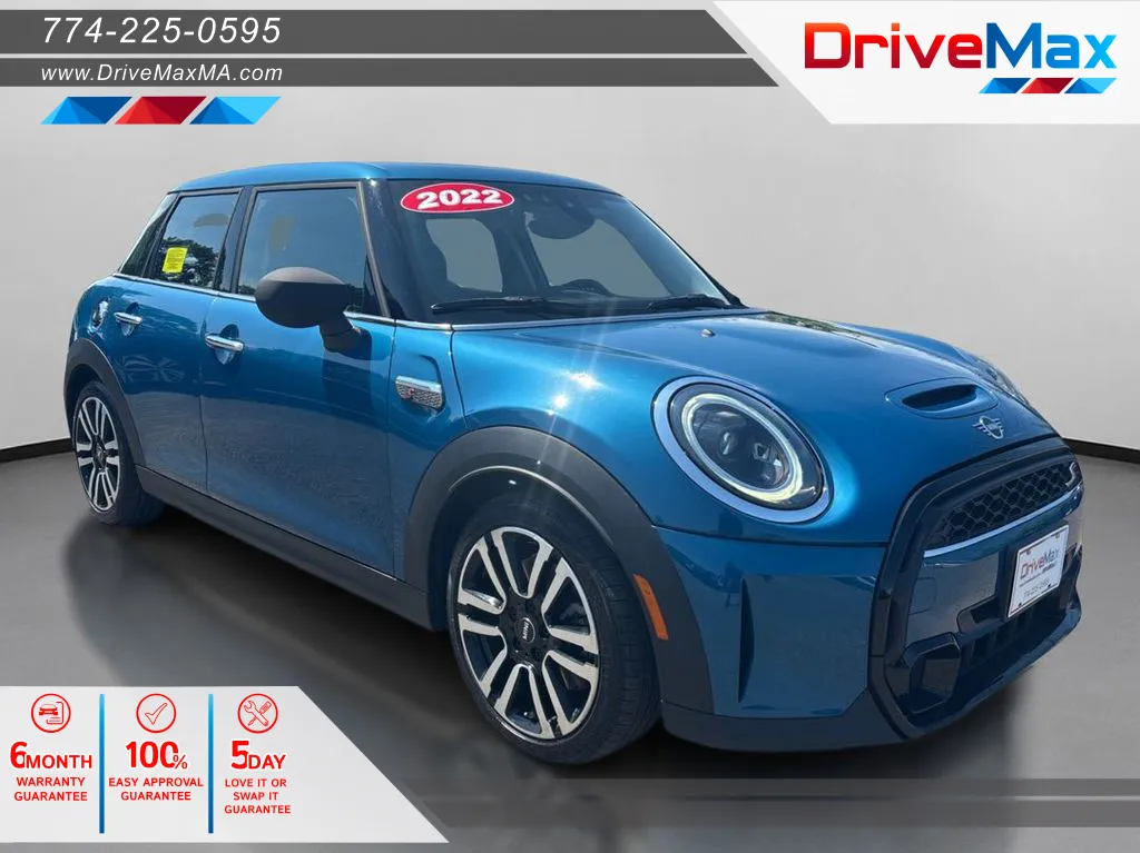 Blue 2022 MINI Hardtop 4 Door Cooper S Hatchback 4D for sale in West Bridgewater, MA