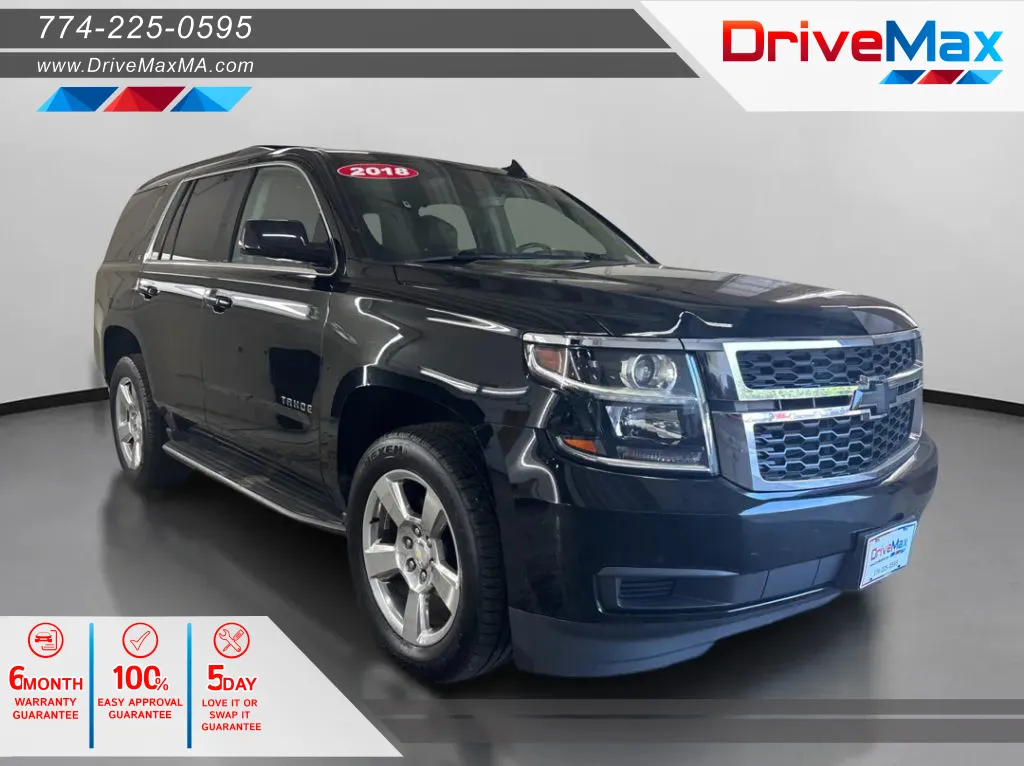 Black 2018 Chevrolet Tahoe LT Sport Utility 4D for sale in West Bridgewater, MA