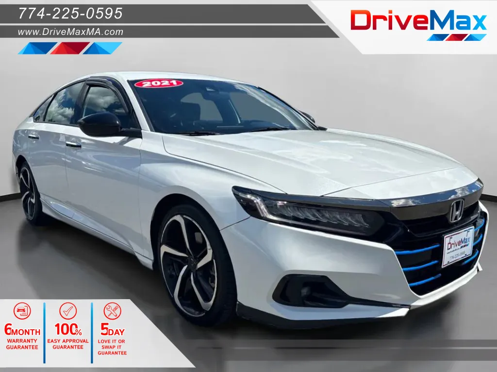 White 2021 Honda Accord Sport Sedan 4D for sale in West Bridgewater, MA
