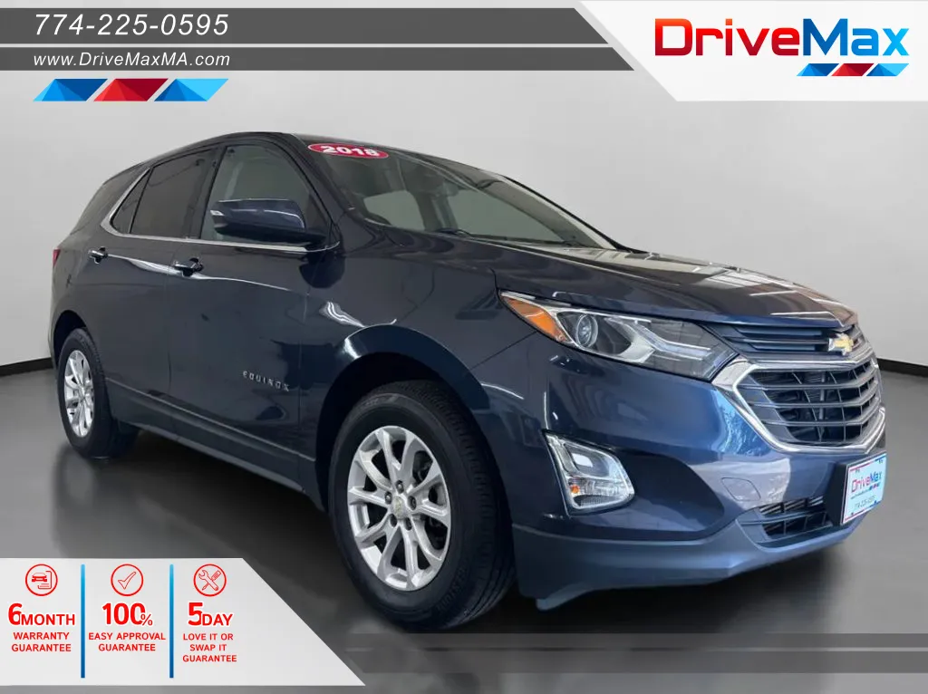 Blue 2018 Chevrolet Equinox LT Sport Utility 4D for sale in West Bridgewater, MA