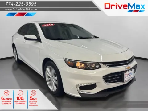 White 2018 Chevrolet Malibu LT Sedan 4D for sale in West Bridgewater, MA