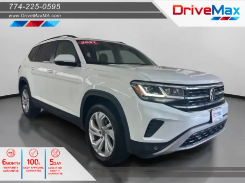 White 2021 Volkswagen Atlas SE 4Motion w/Tech Pkg (2021.5) Sport Utility 4D for sale in West Bridgewater, MA