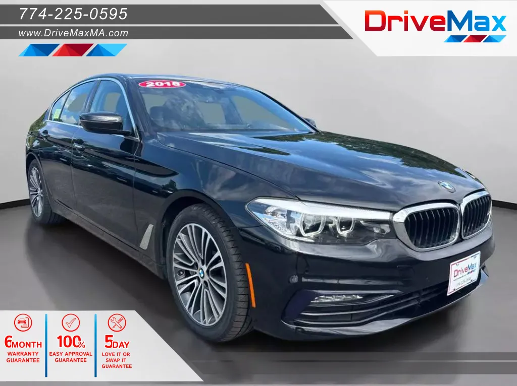 Black 2018 BMW 5 Series 530i xDrive Sedan 4D for sale in West Bridgewater, MA