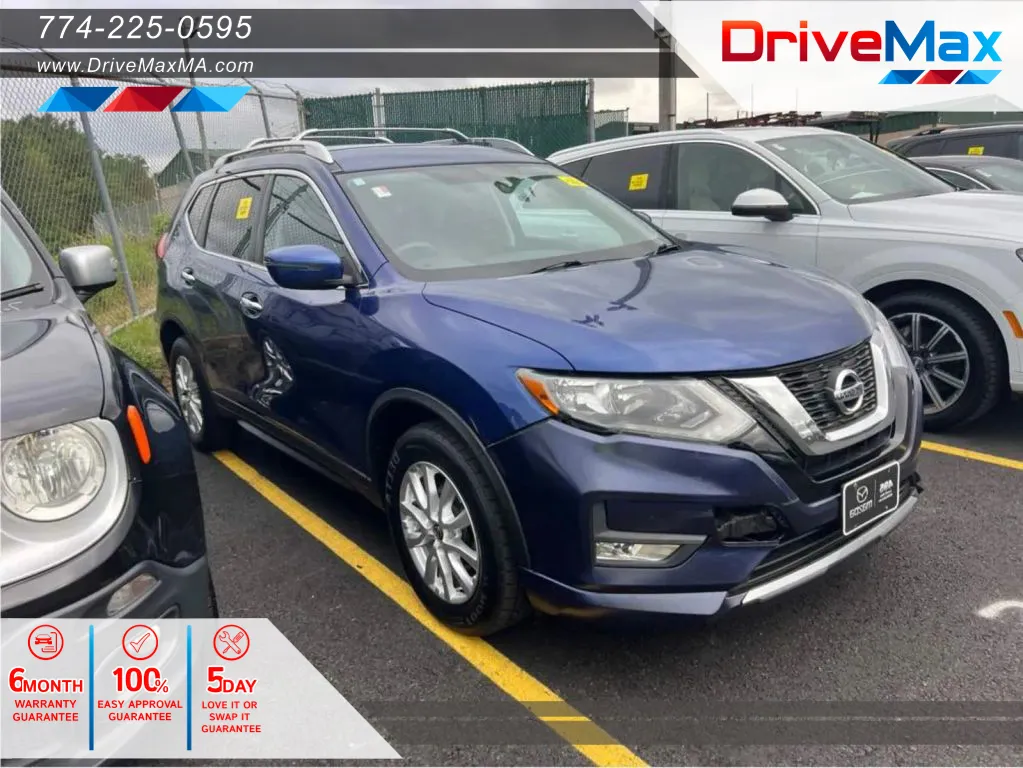 Blue 2017 Nissan Rogue SV Sport Utility 4D for sale in West Bridgewater, MA