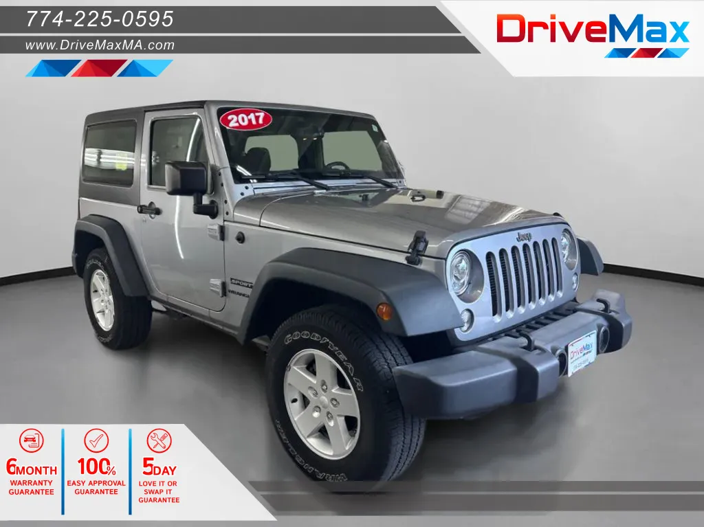 Silver 2017 Jeep Wrangler Sport SUV 2D for sale in West Bridgewater, MA