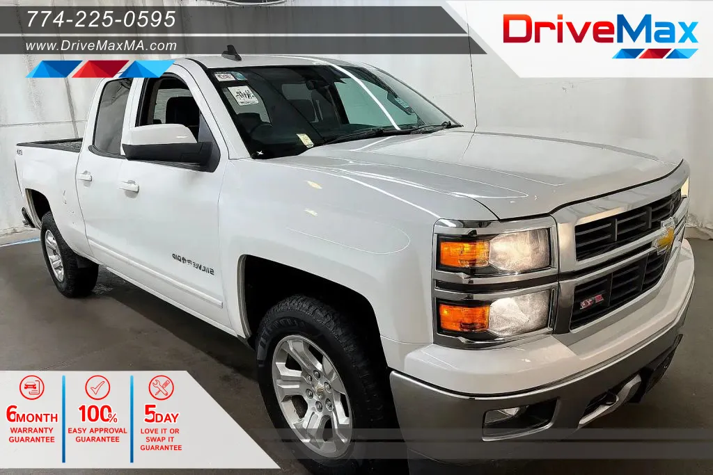 White 2015 Chevrolet Silverado 1500 Double Cab Z71 LT Pickup 4D 6 1/2 ft for sale in West Bridgewater, MA