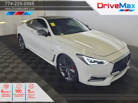 White 2018 INFINITI Q60 Red Sport 400 Coupe 2D for sale in West Bridgewater, MA