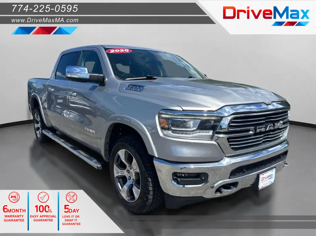 Silver 2020 Ram 1500 Crew Cab Laramie Pickup 4D 5 1/2 ft for sale in West Bridgewater, MA