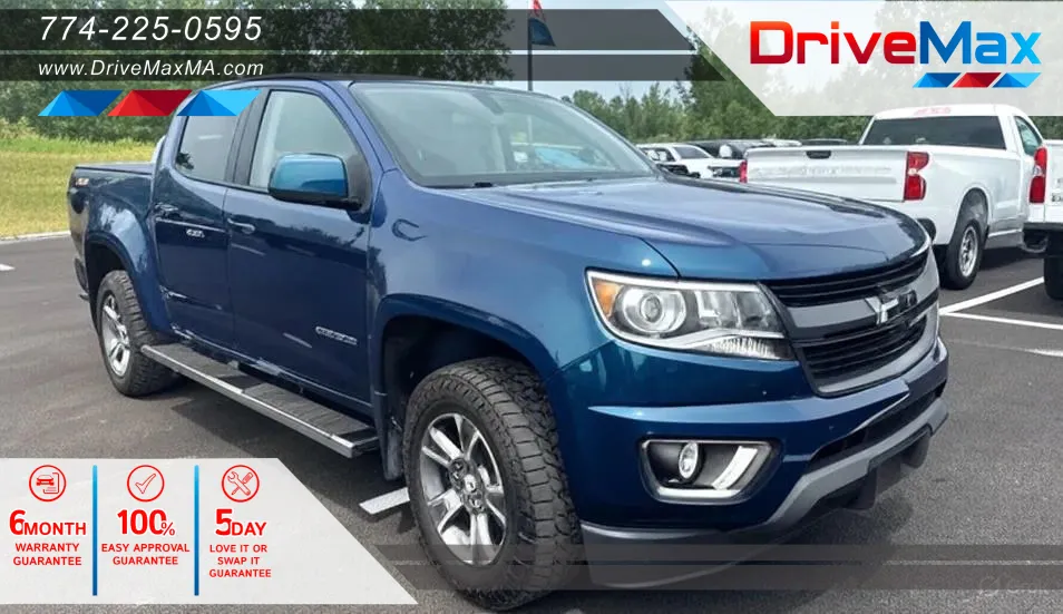 Blue 2019 Chevrolet Colorado Crew Cab Z71 Pickup 4D 5 ft for sale in West Bridgewater, MA