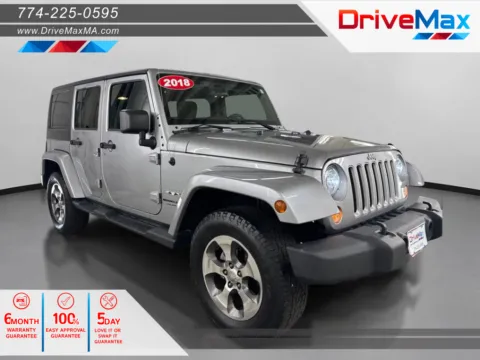 Silver 2018 Jeep Wrangler Unlimited Sahara (JK) Sport Utility 4D for sale in West Bridgewater, MA