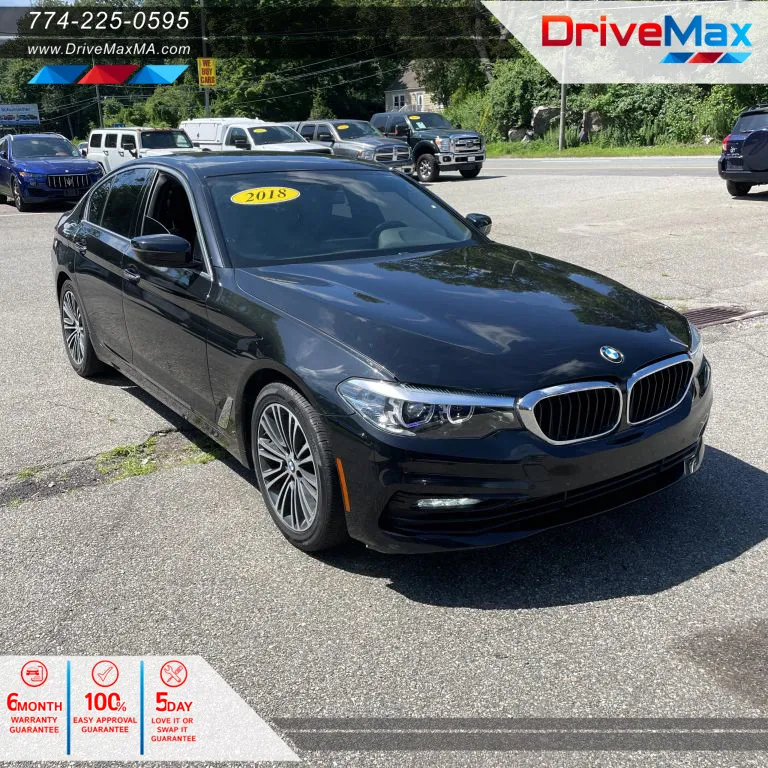 Black 2018 BMW 5 Series 540i xDrive Sedan 4D for sale in West Bridgewater, MA